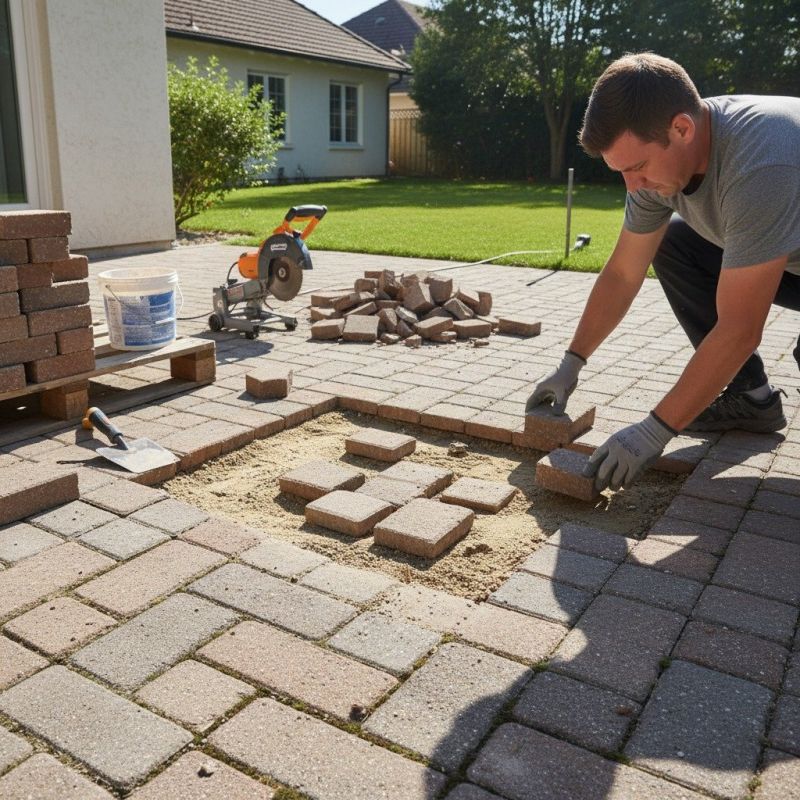 Paver Steps Repair detail