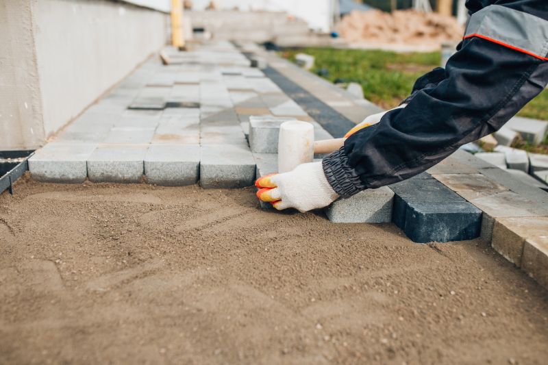 Sidewalk Pavers Installation