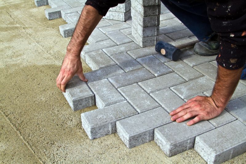 Sidewalk Pavers Installation